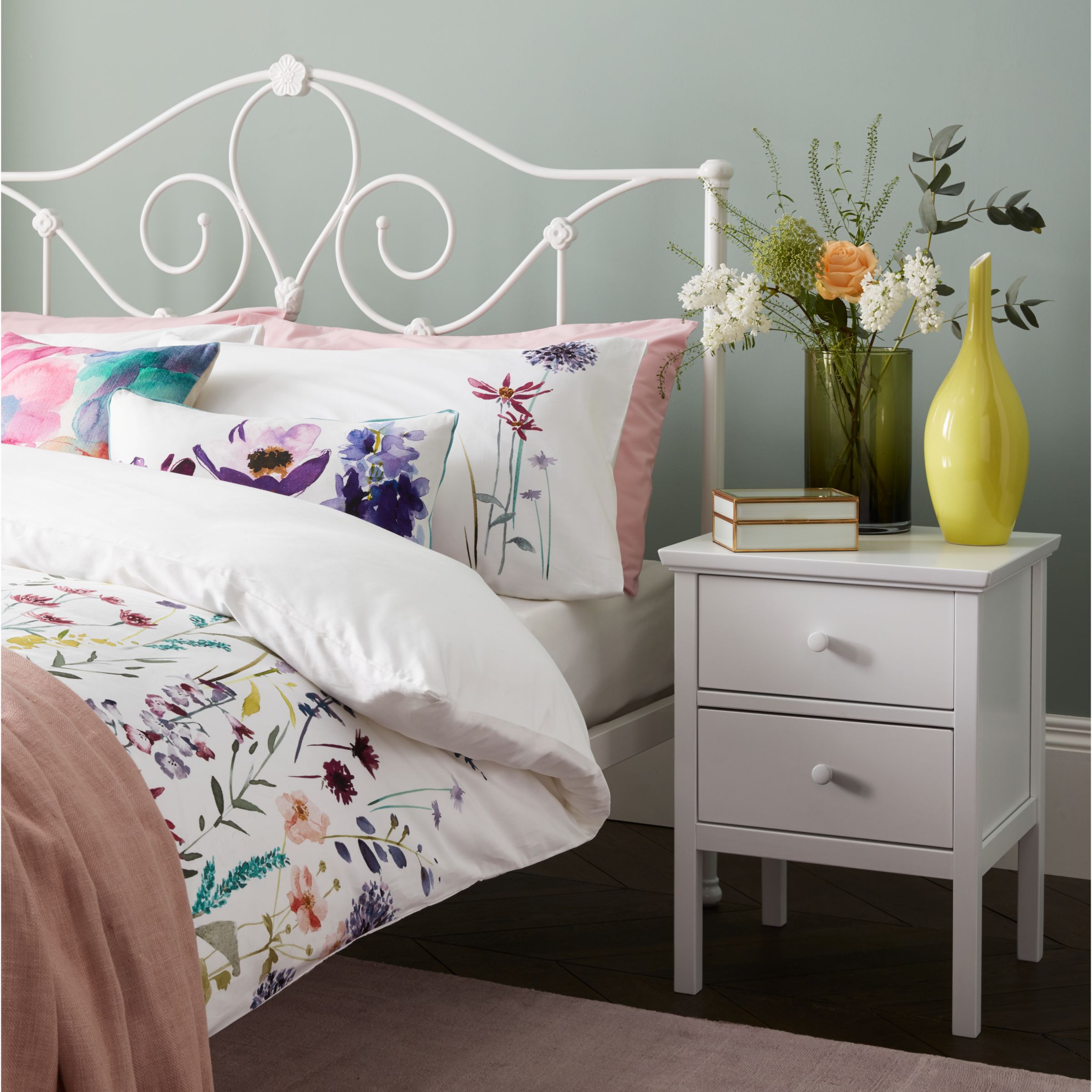 John Lewis Partners Nayna Bed Frame King Size White At John