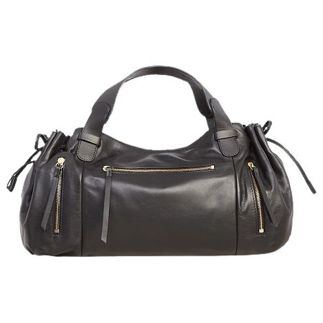 Gerard Darel Le Rebelle GD Leather Bag, Black at John Lewis & Partners