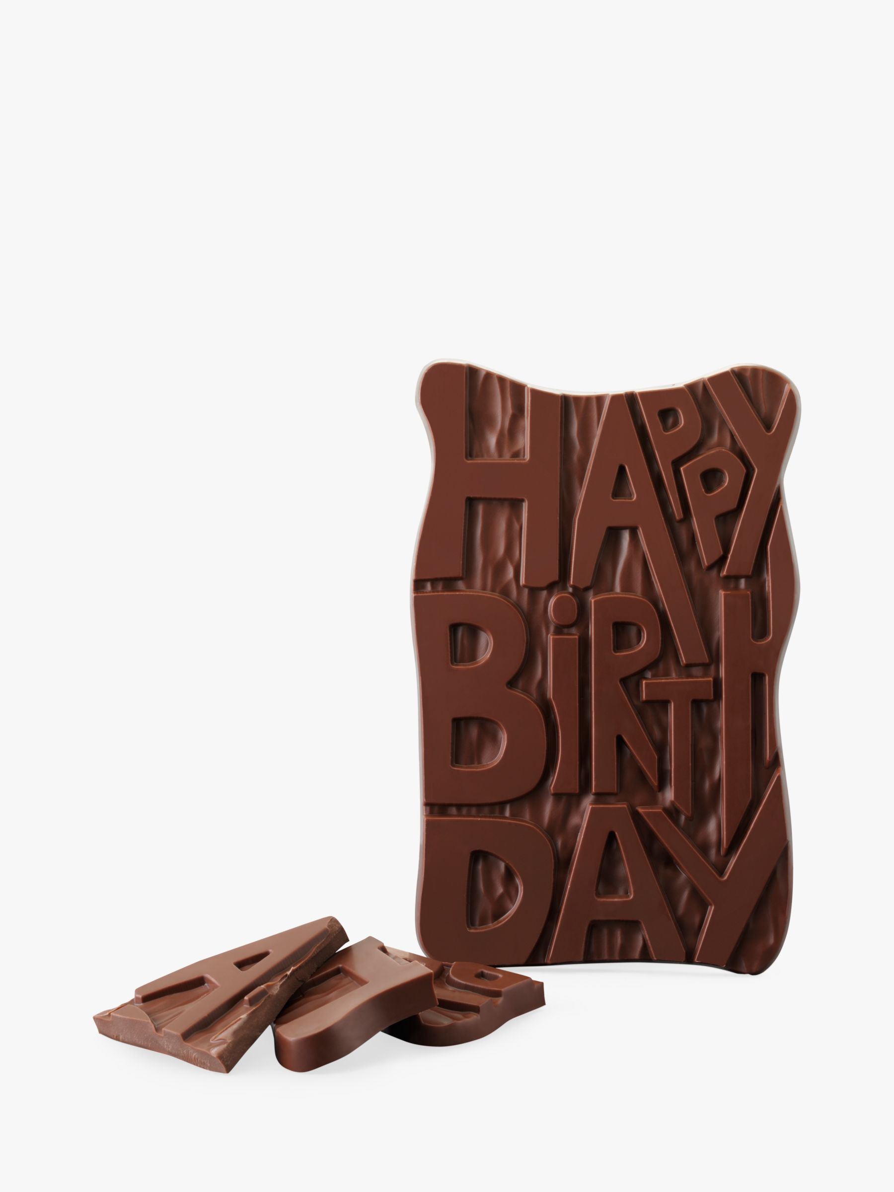 Hotel Chocolat Milk Chocolate Happy Birthday, 500g at John Lewis & Partners