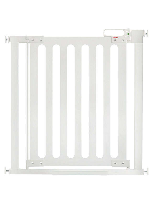 Fred Pressure Fit White Wood Safety Gate, Wooden Baby Gate Pressure Fit