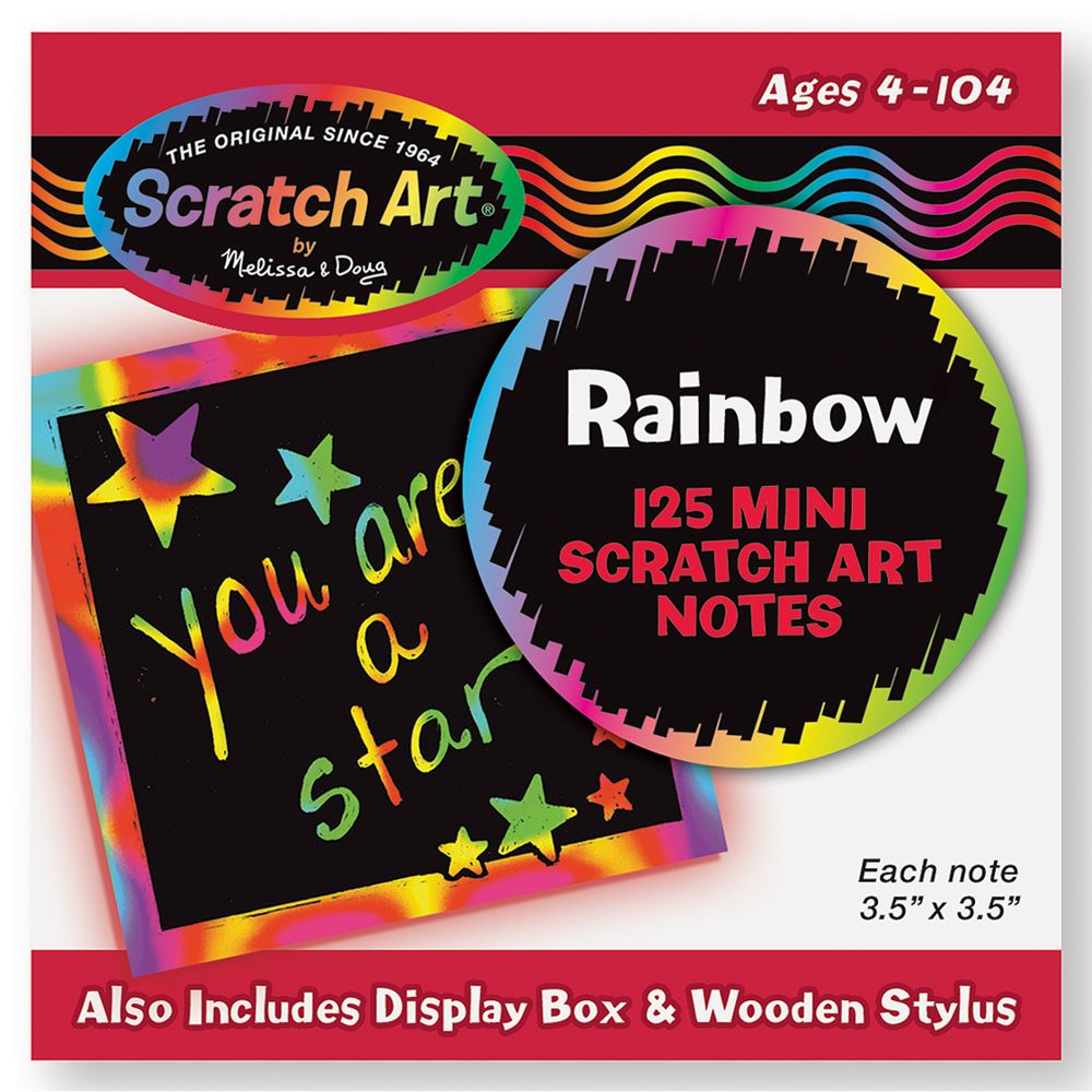 melissa and doug scratch art rainbow mini notes