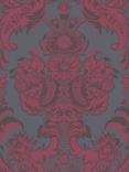 Cole & Son Wyndham Wallpaper, Red And Slate 94/3018