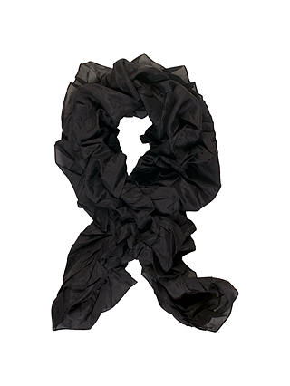 Chesca Self Lined Frill Scarf, Black