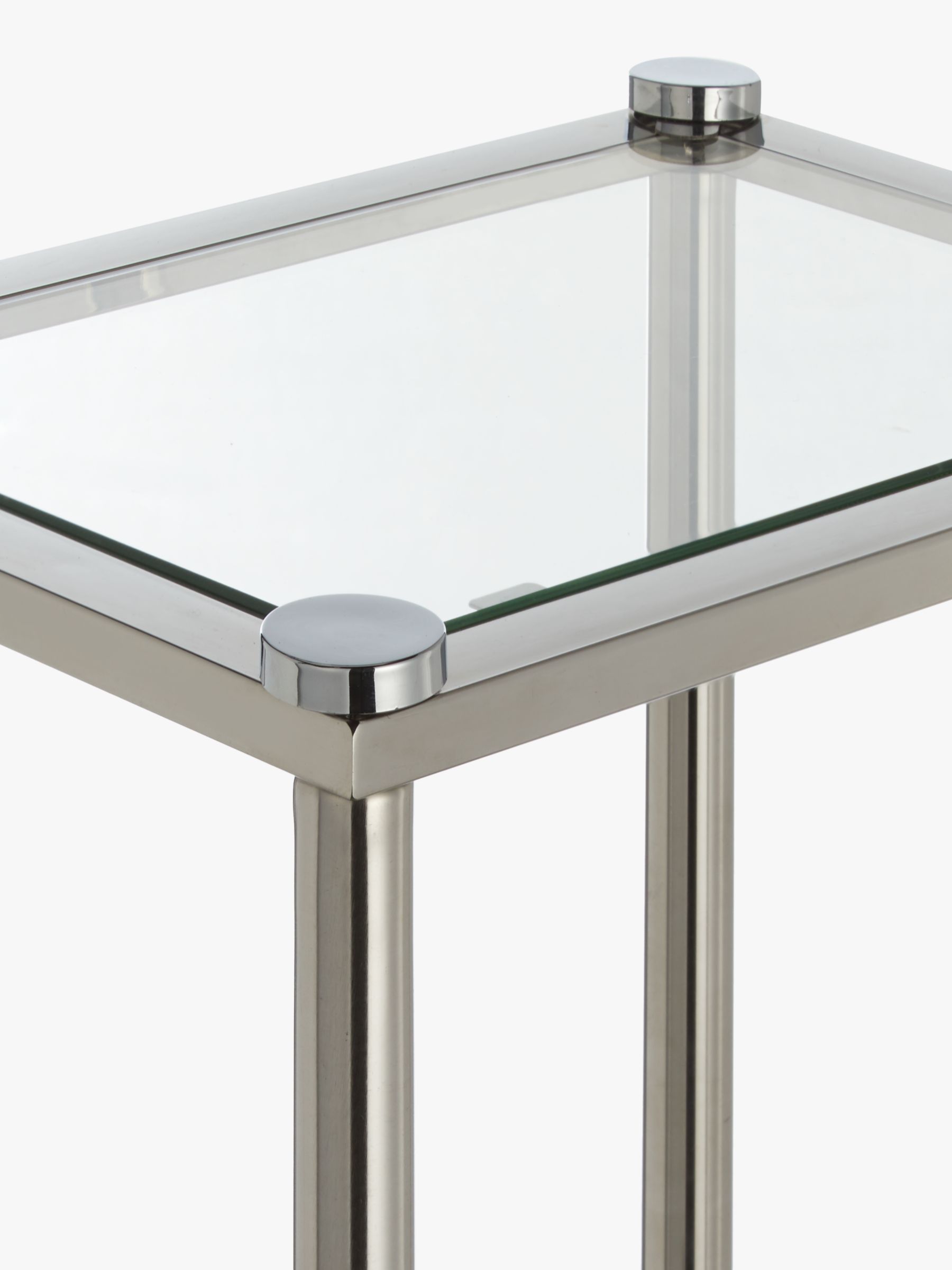 John Lewis & Partners 4 Tier Rust Resistant Stainless Steel and Glass