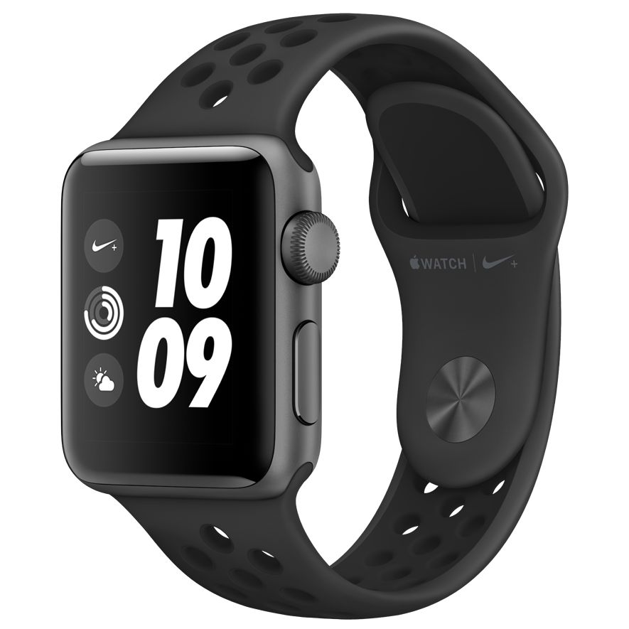 Apple Watch Nike+ Series 3, GPS, 38mm Space Grey Aluminium Case with Nike  Sport Band, Anthracite / Black at John Lewis \u0026 Partners