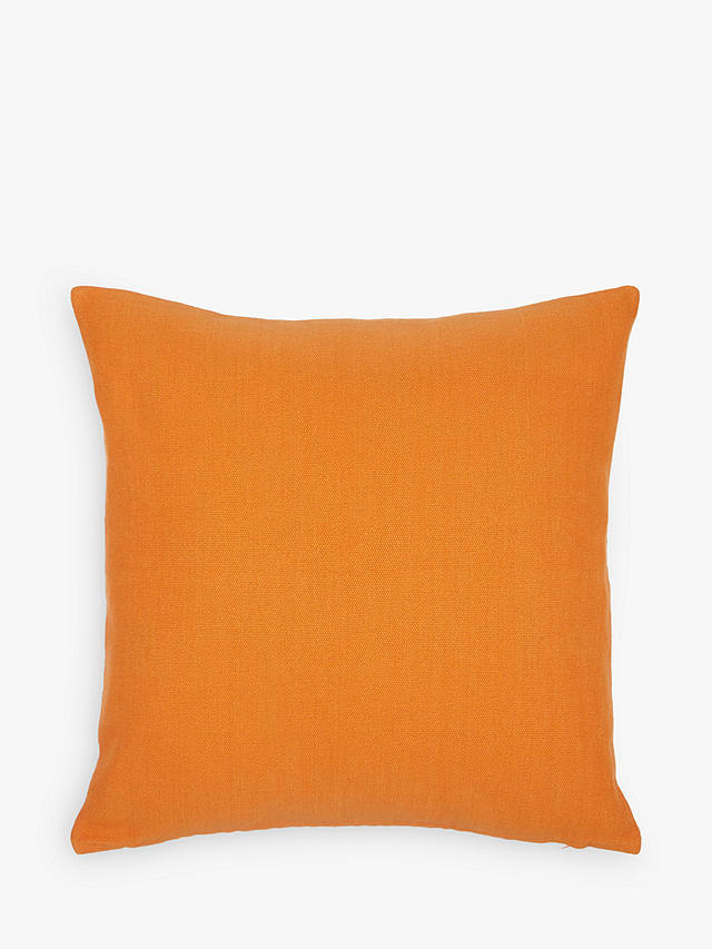 John Lewis ANYDAY Plain Cotton Cushion, Clementine
