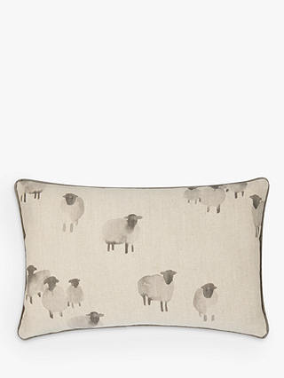 John Lewis & Partners Highland Myths Sheep Cushion, Blue Grey