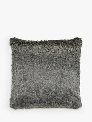 Helene For Denim Wardrobe Faux Fur Cushion, Steely Frost