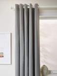 John Lewis ANYDAY Arlo Pair Lined Eyelet Curtains, Storm