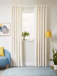 John Lewis ANYDAY Arlo Pair Lined Eyelet Curtains, Lily