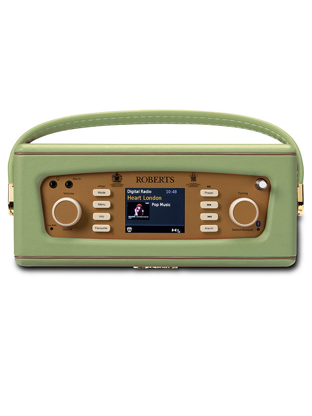 Roberts Revival RD70 DAB/DAB+/FM Bluetooth Digital Radio with Alarm, Leaf Green