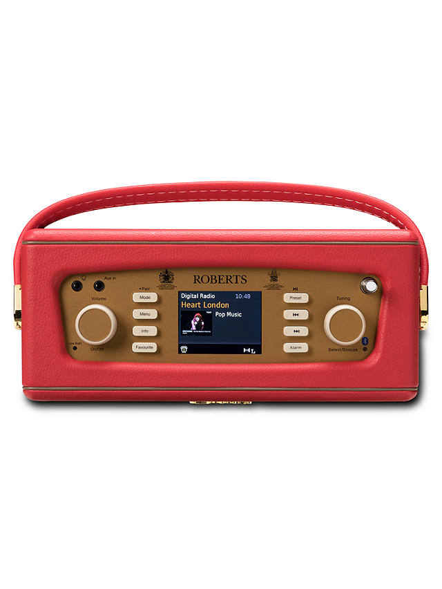 Roberts Revival RD70 DAB/DAB+/FM Bluetooth Digital Radio with Alarm, Red