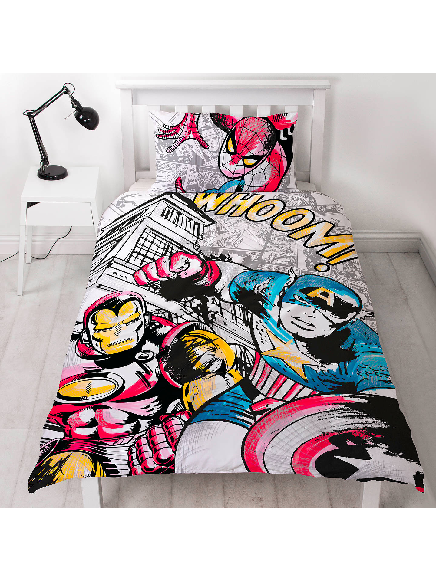 Marvel Sketchy Duvet Cover And Pillowcase Set Single At John