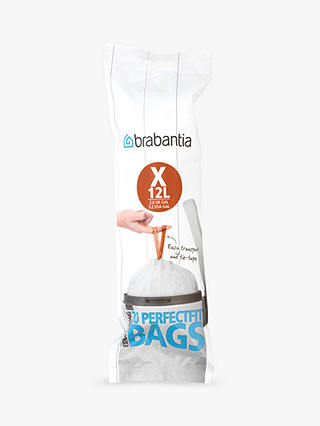 Brabantia PerfectFit Bin Liner - Size X, 12L, 20 Bags