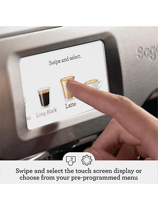 Sage Barista Touch Barista Quality Bean-to-Cup Coffee Machine, Stainless Steel