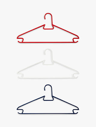 House by John Lewis Plastic Clothes Hangers, Assorted, Pack of 6