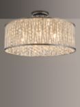 John Lewis Emilia Large Crystal Drum Flush Ceiling Light