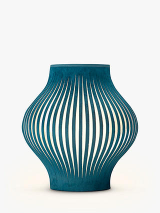 John Lewis & Partners Harmony Velvet Ribbon Mini Table Lamp, Kingfisher