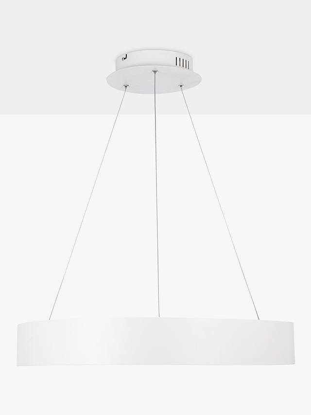 John Lewis Leif LED Ribbed Hoop Ceiling Light, White