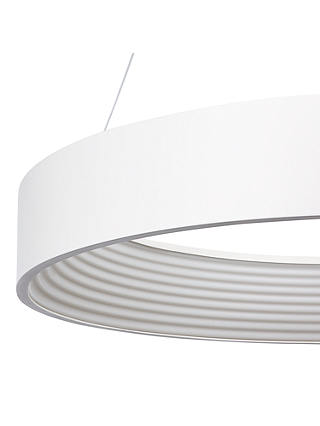 John Lewis Leif LED Ribbed Hoop Ceiling Light, White