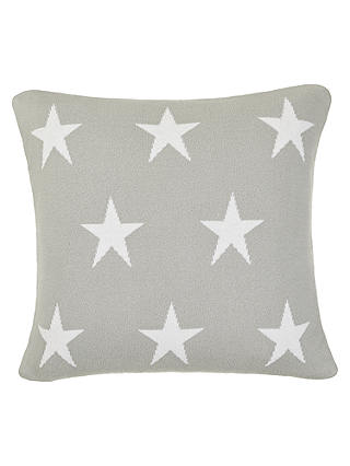 John Lewis Star Cushion, Grey/White
