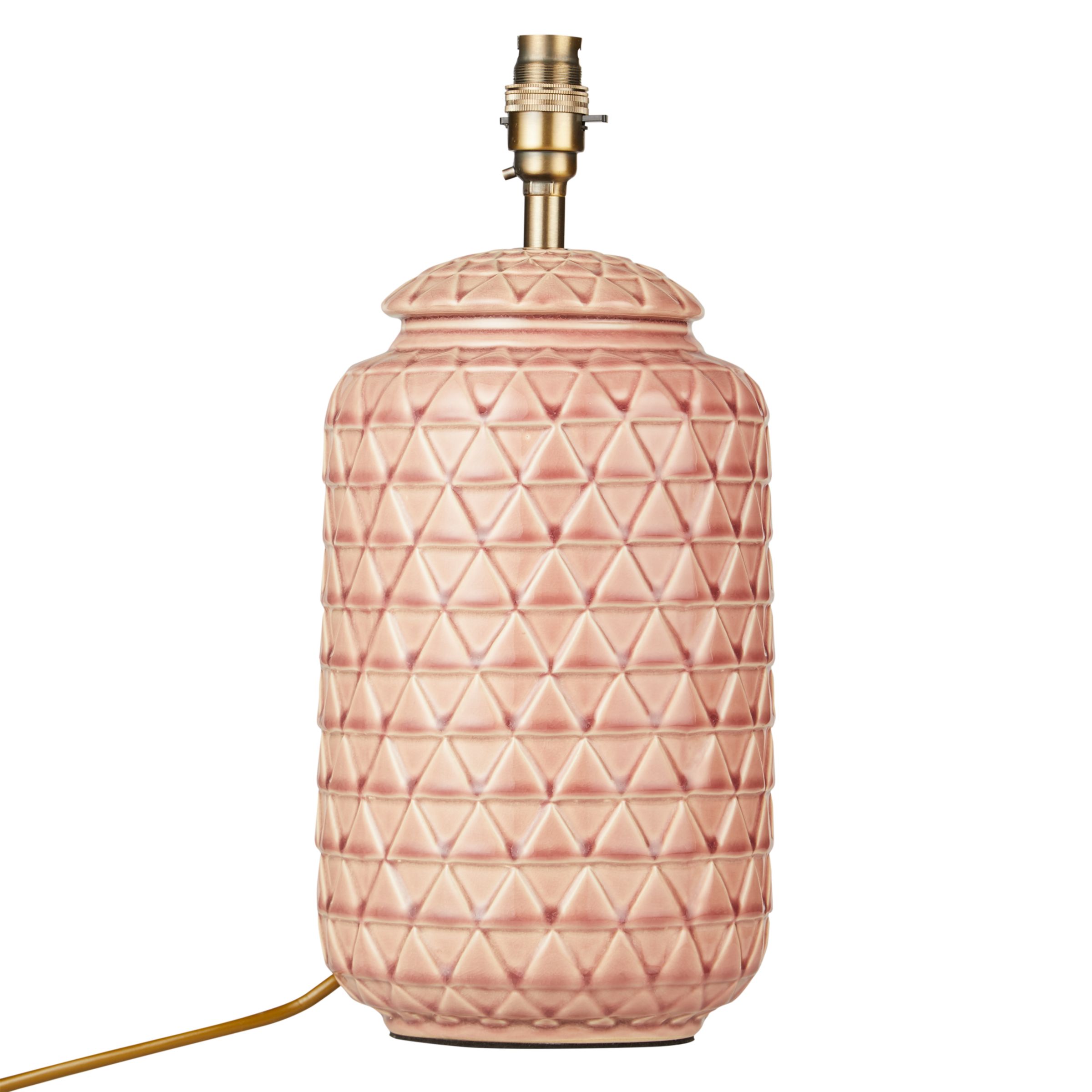 John Lewis & Partners Oshro Ceramic Lamp Base, Pink
