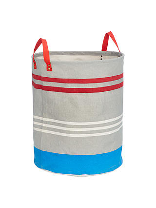 little home at John Lewis Noisy Harbour Striped Laundry Bucket