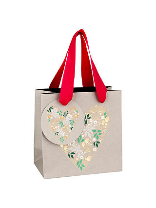 Sara Miller Floral Heart Gift Bag, Mini