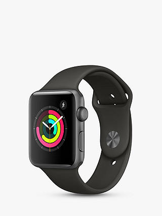 Apple Watch Series 3, GPS, 42mm Space Grey Aluminium Case with Sport Band, Grey