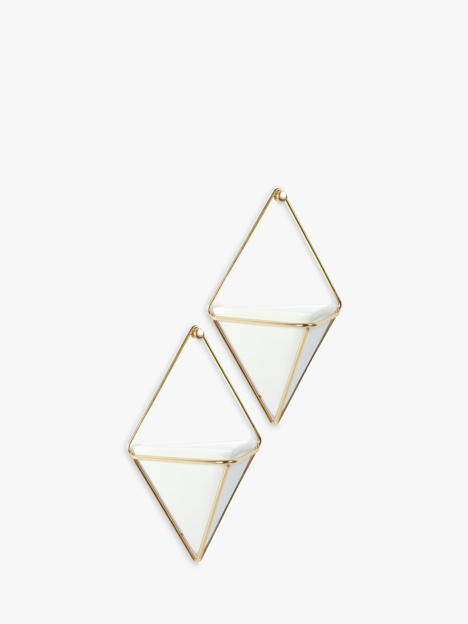 Buy Umbra Trigg Small Wall Planters, White, Set of 2 Online at johnlewis.com