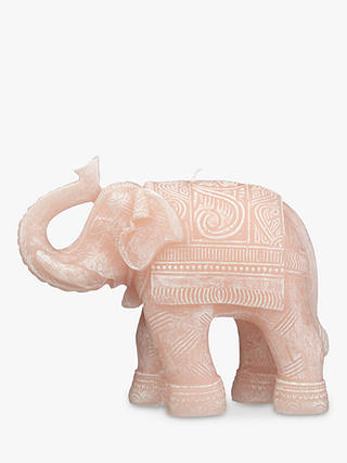 John Lewis & Partners Elephant Candle, Pink