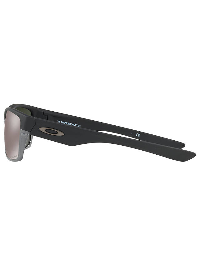 Oakley OO9189 Two Face Prizm Daily Polarised Square Sunglasses, Black Grey/Mirror Grey