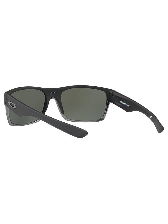 Oakley OO9189 Two Face Prizm Daily Polarised Square Sunglasses, Black Grey/Mirror Grey