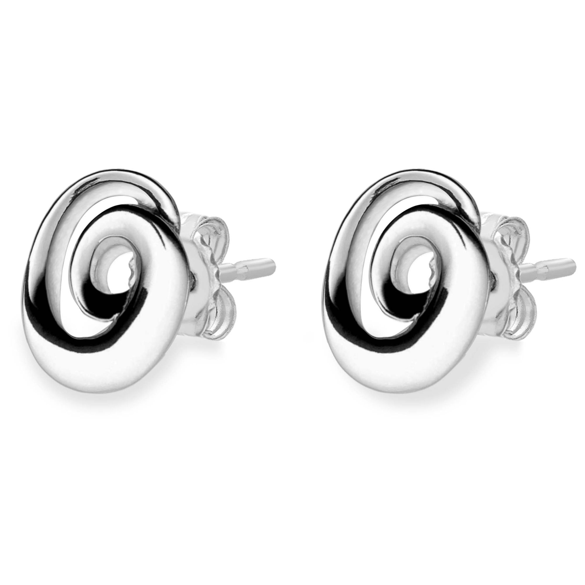 Georg Jensen Möbius Twirl Earrings, Silver at John Lewis & Partners