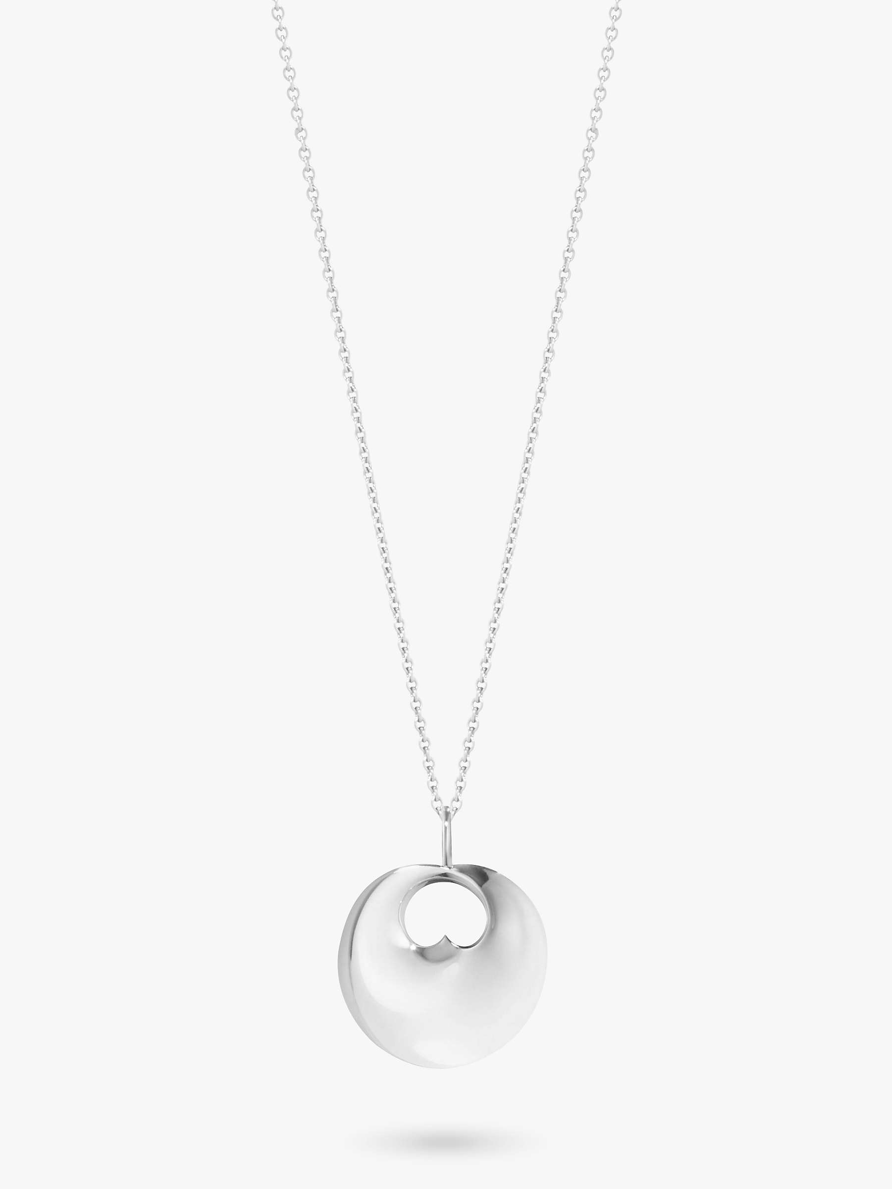 Buy Georg Jensen Hidden Heart Pendant Necklace, Silver Online at johnlewis.com