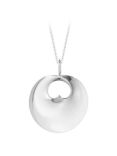 Georg Jensen Hidden Heart Pendant Necklace, Silver