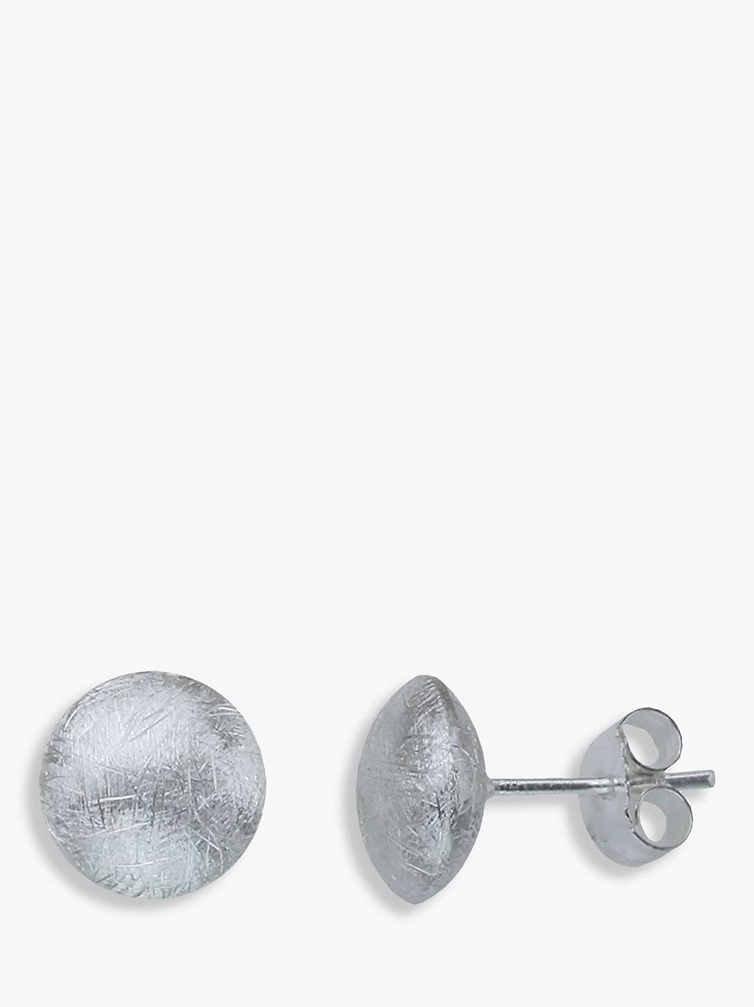 Buy Nina B Brushed Dome Stud Earrings, Silver Online at johnlewis.com