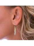 Nina B Curve Long Drop Hook Earrings, Silver/Gold