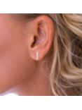 Nina B Slim Bar Stud Earrings, Silver