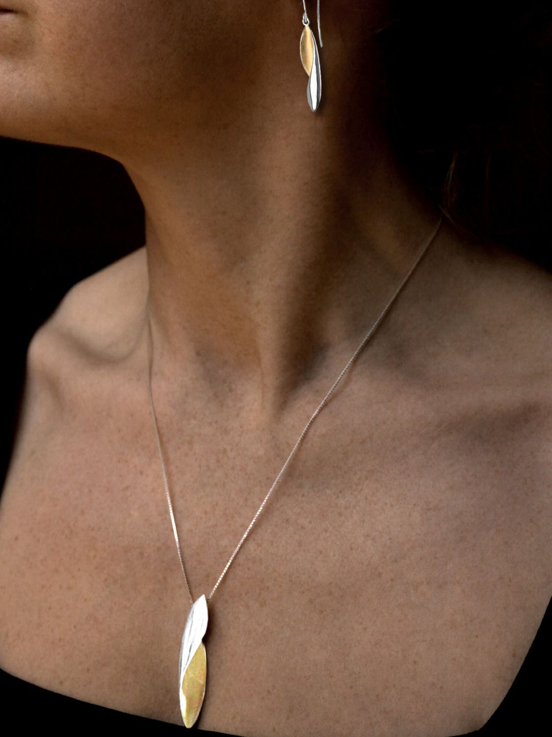 Nina B Large Plain Locket Pendant Necklace, Silver at John Lewis & Partners