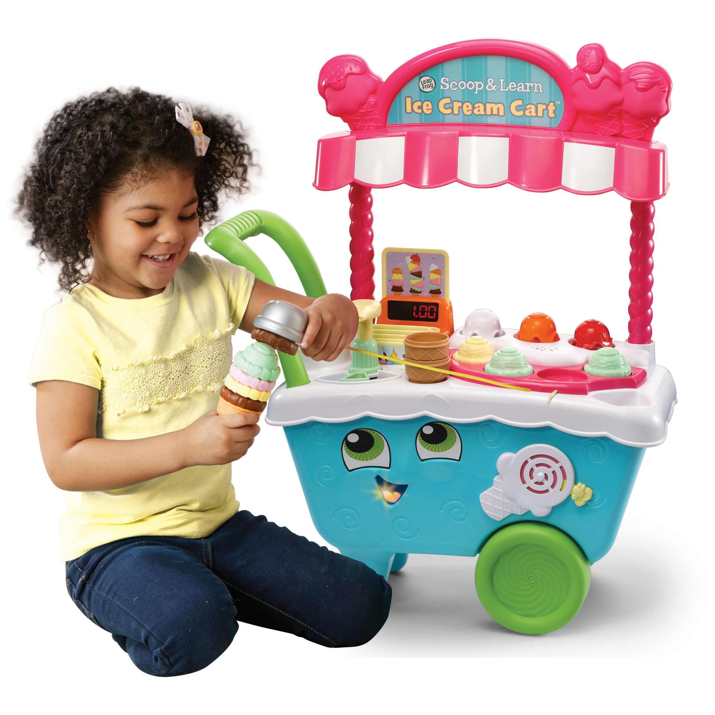 Leapfrog Scoop and Learn Ice Cream Cart, Play Kitchen Toy for Kids