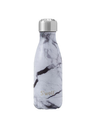 S'well White Marble Vacuum Insulated Drinks Bottle, 260ml