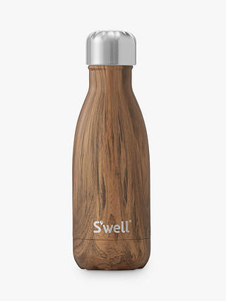 S'well Teakwood Vacuum Insulated Drinks Bottle, 260ml