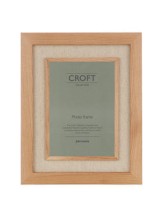 Croft Collection Oak Linen Insert FSC-certified Photo Frame, 5 x 7" (13 x 18cm)
