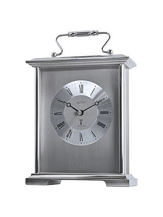 Acctim Althorp Radio Controlled Mantel Carriage Clock, Silver