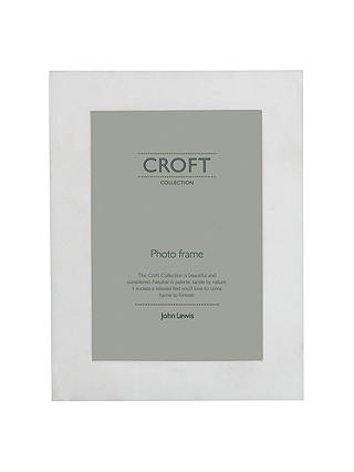 Croft Collection Marble Photo Frame, 4 x 6" (10 x 15cm), White