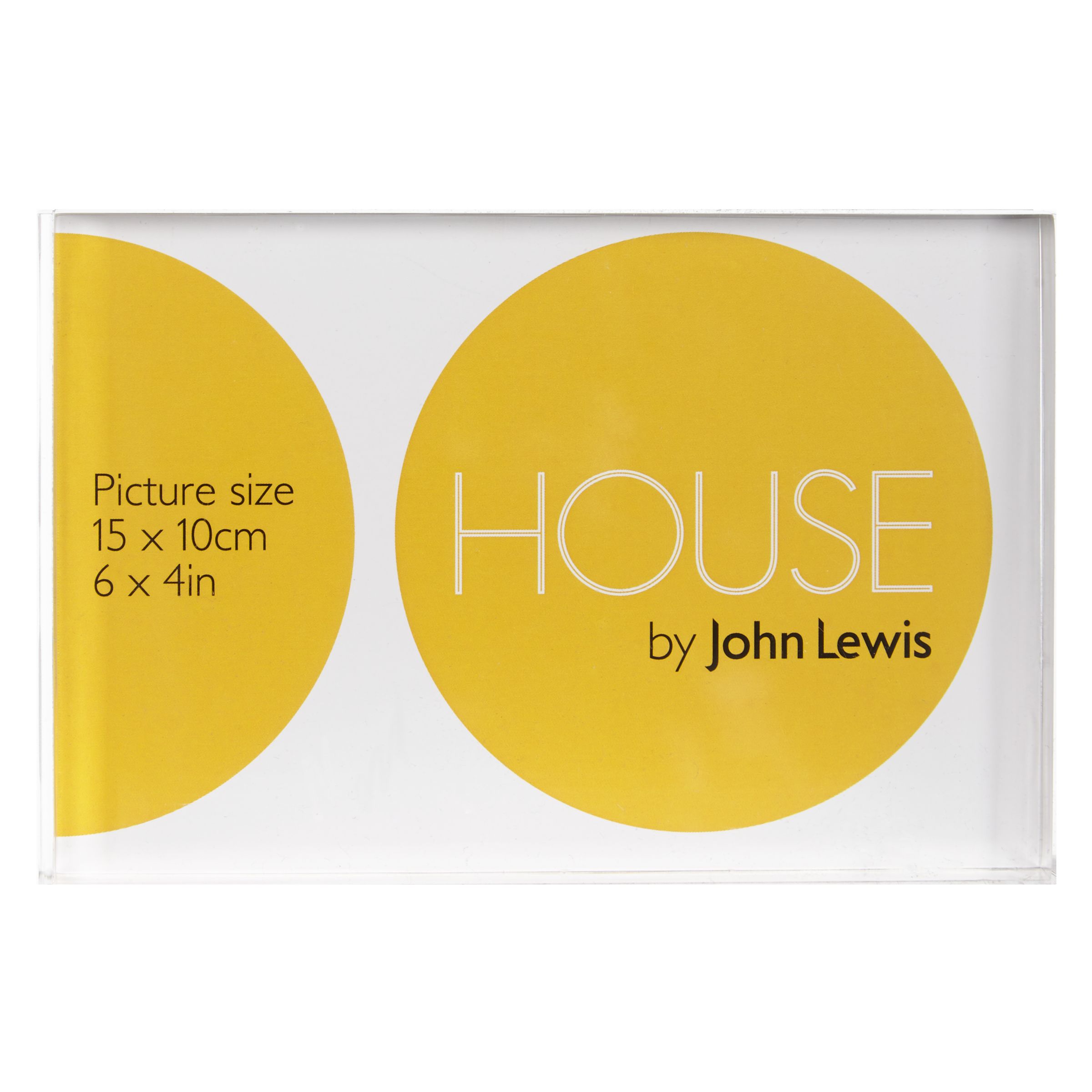 House by John Lewis Clear Acrylic Photo Frame, 5 x 7" (13 x 18cm)