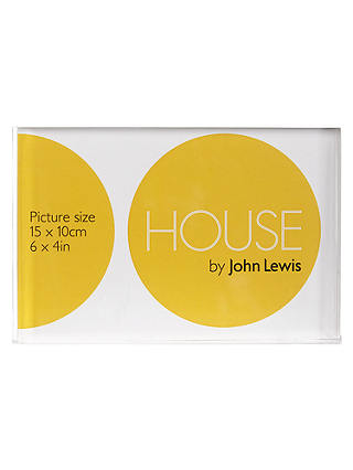 House by John Lewis Clear Acrylic Photo Frame, 5 x 7" (13 x 18cm)
