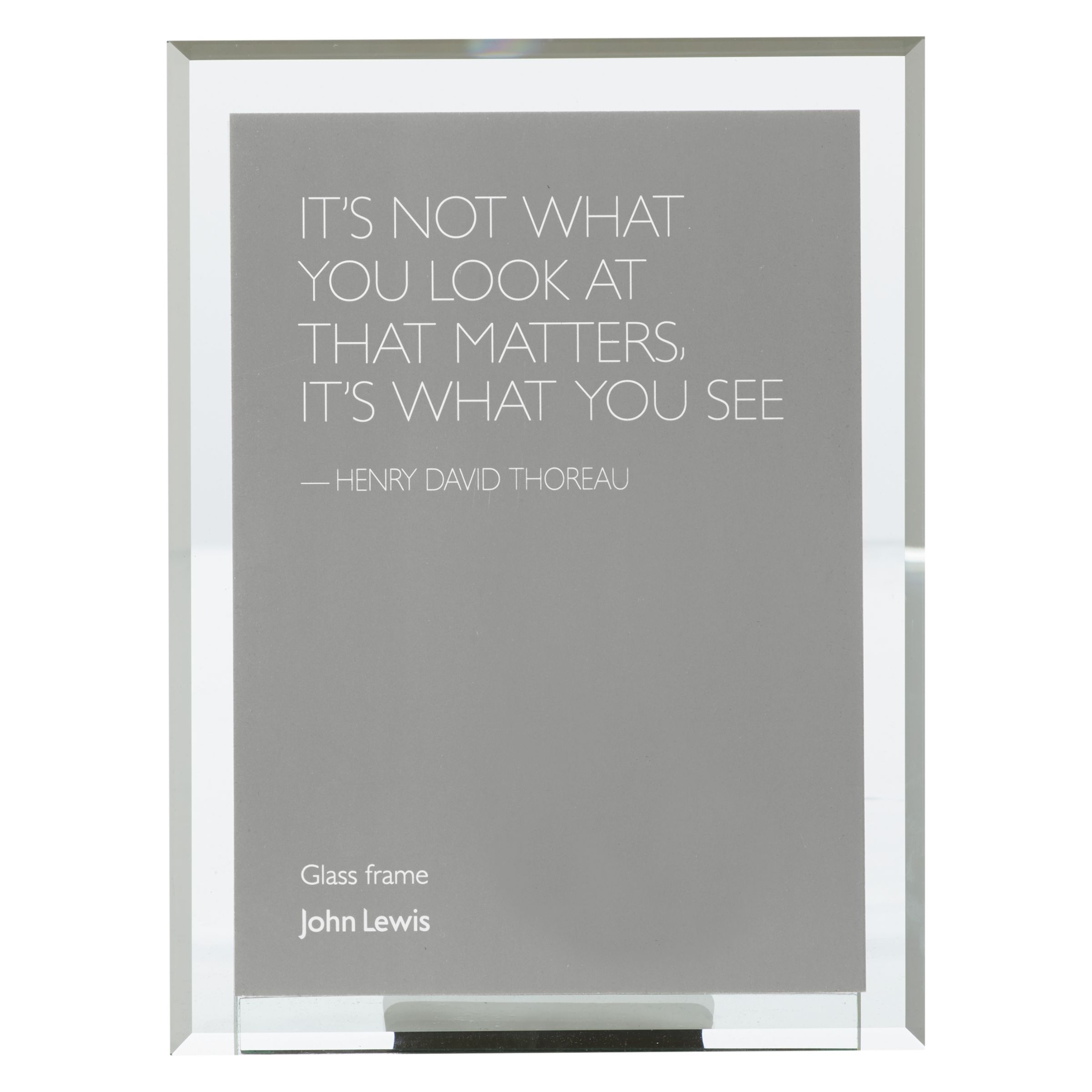 John Lewis & Partners Manhattan Glass Portrait Photo Frame, 5 x 7" (13 x 18cm), Clear