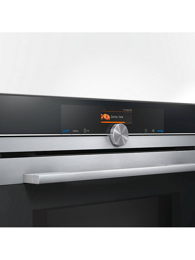 Buy Siemens CM656GBS6B Built-In Compact Oven with Microwave, Stainless Steel/Black Online at johnlewis.com